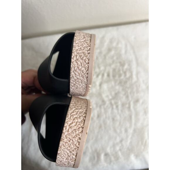 Melissa Puzzle Rubber Flats Shoes Womens 8 Black Multicolor - Picture 4 of 6